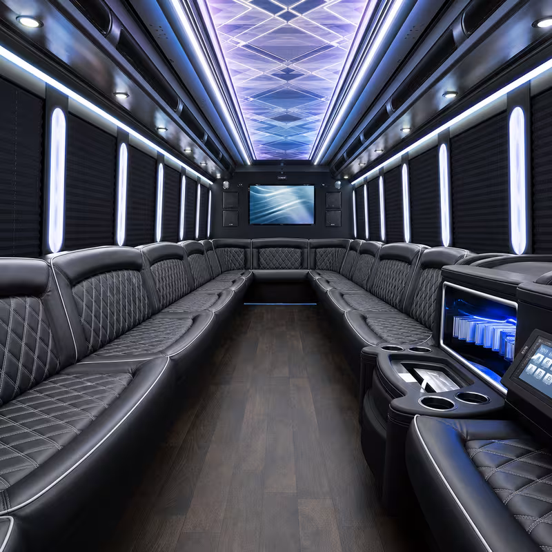 25 Passenger Party Bus Interior