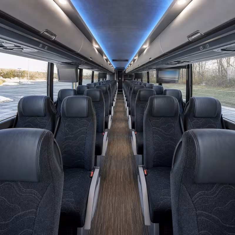 40-56 Passenger Charter Bus Interior