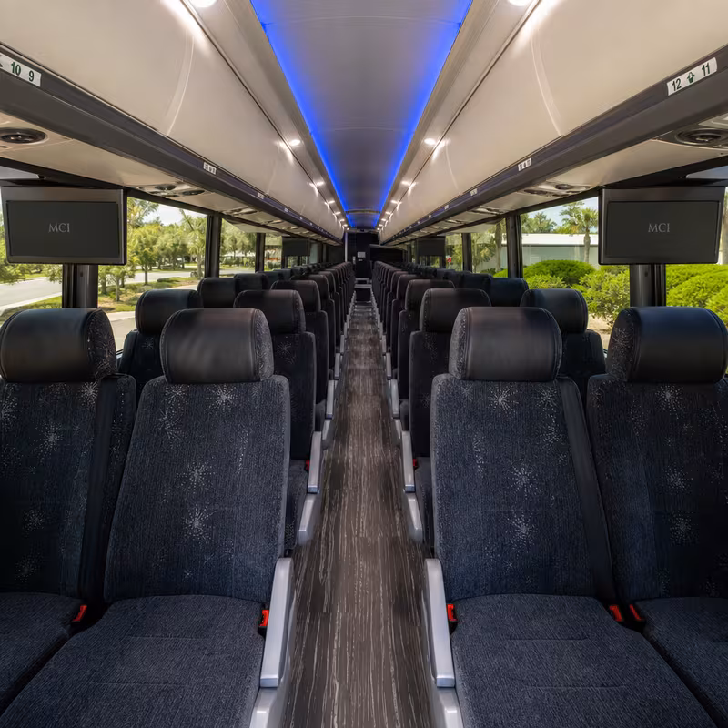 40-56 Passenger Charter Bus Interior