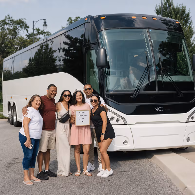 Passengers loading luggage while boarding an Las Vegas group shuttle